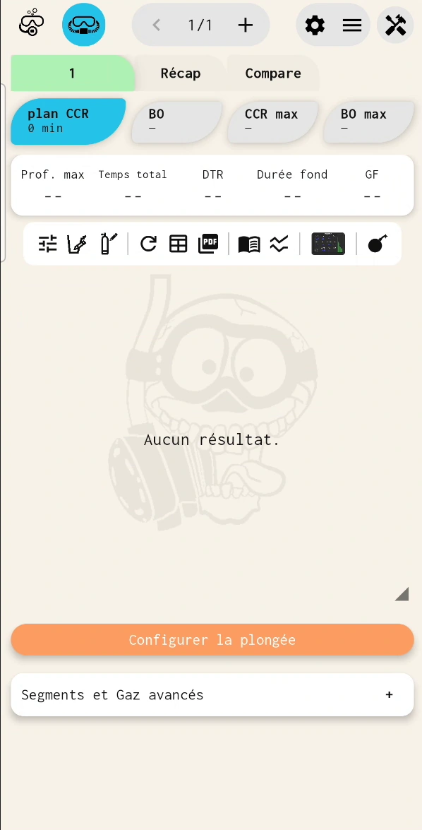 Étape 1 : mode recycleur, aucun plan encore